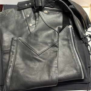 Harley Davidson black Leather chaps
